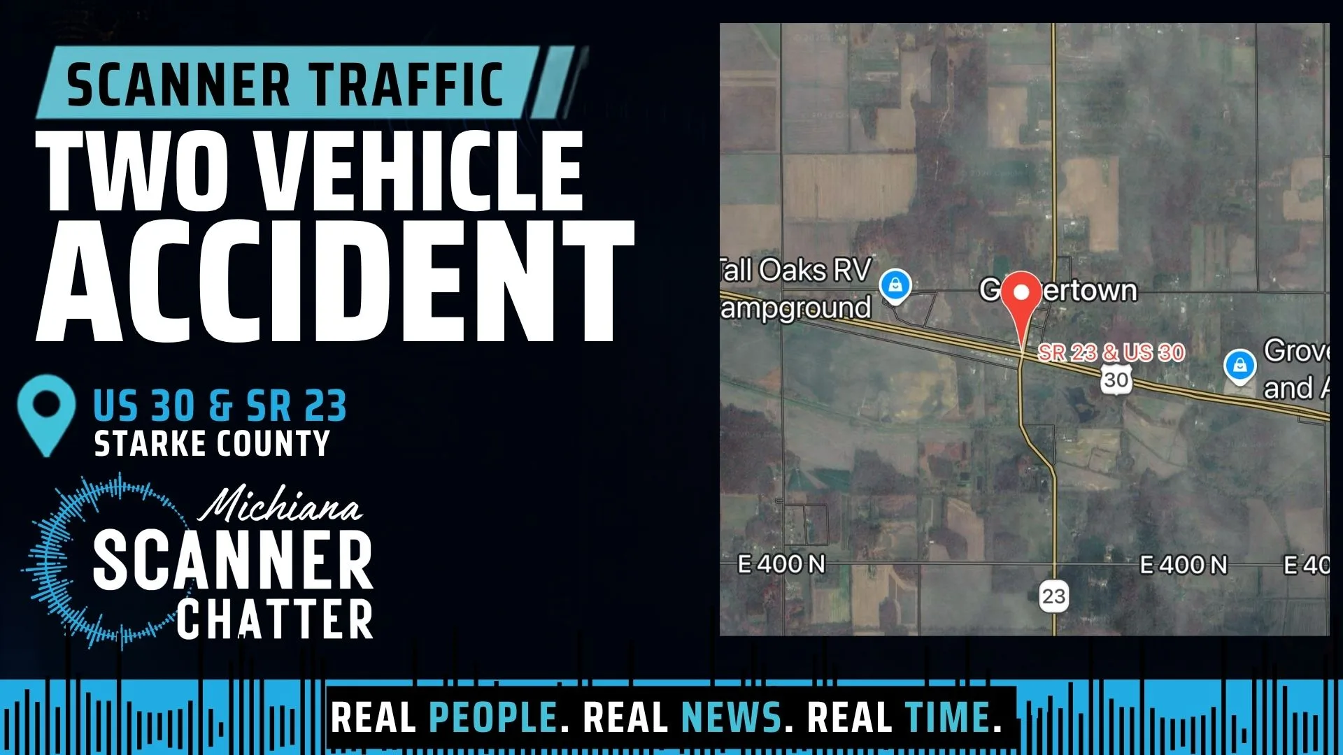 Location map for Two Vehicle Accident