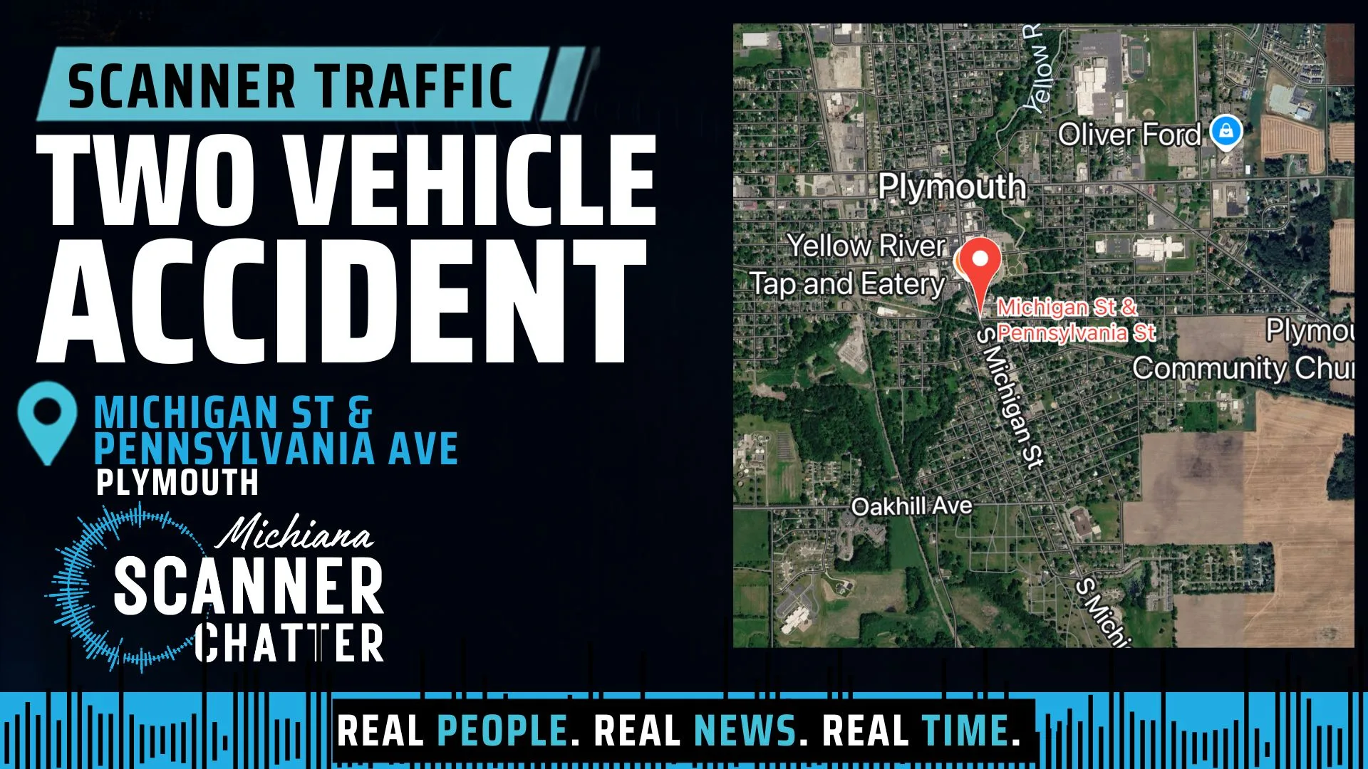 Location map for Two Vehicle Accident