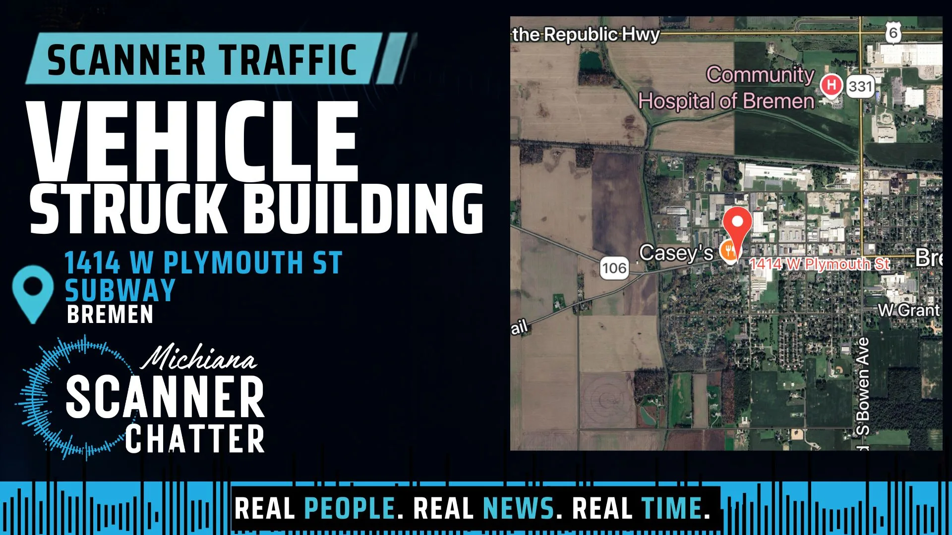 Location map for Vehicle Struck Building