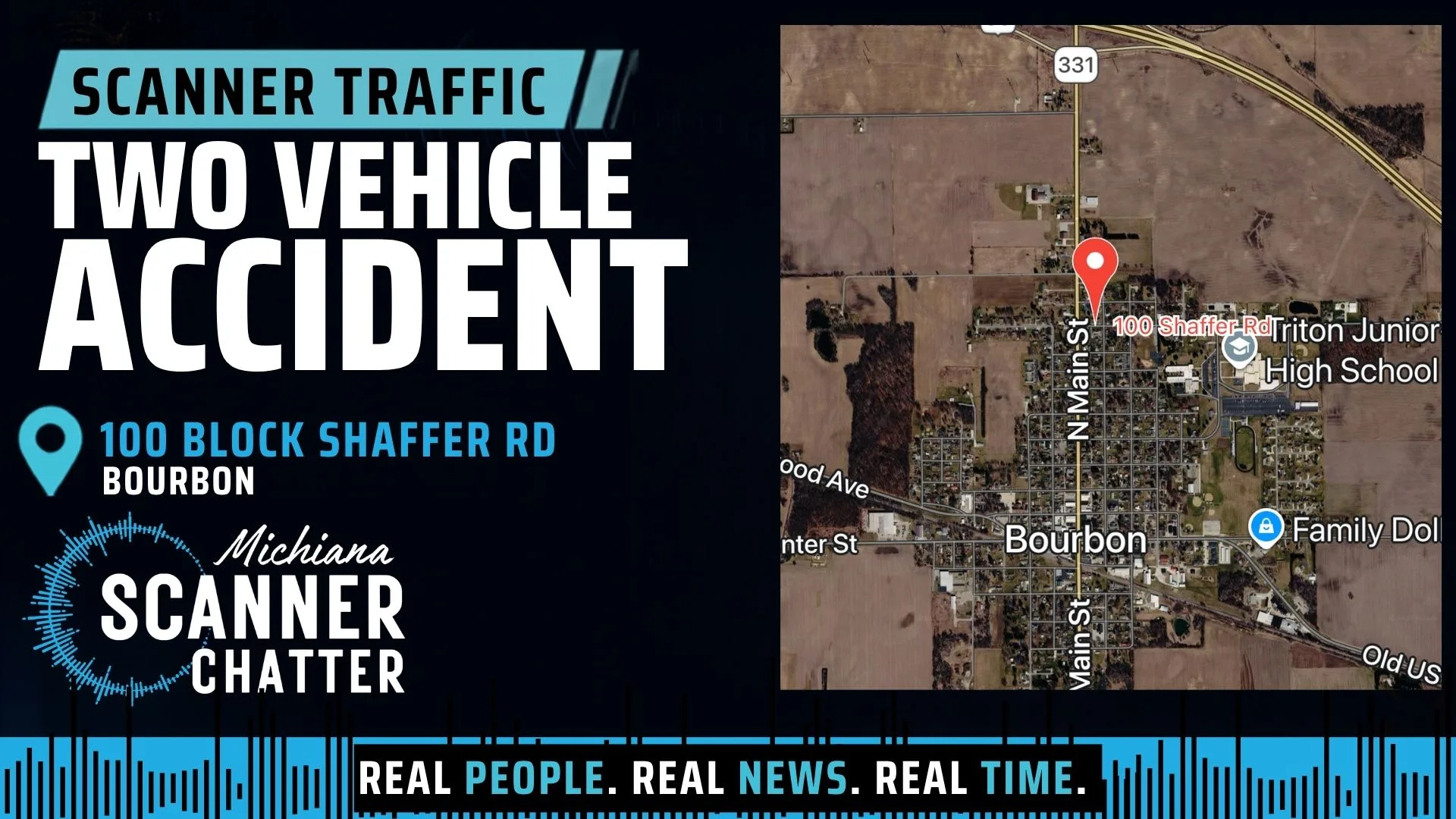 Location map for Two Vehicle Accident