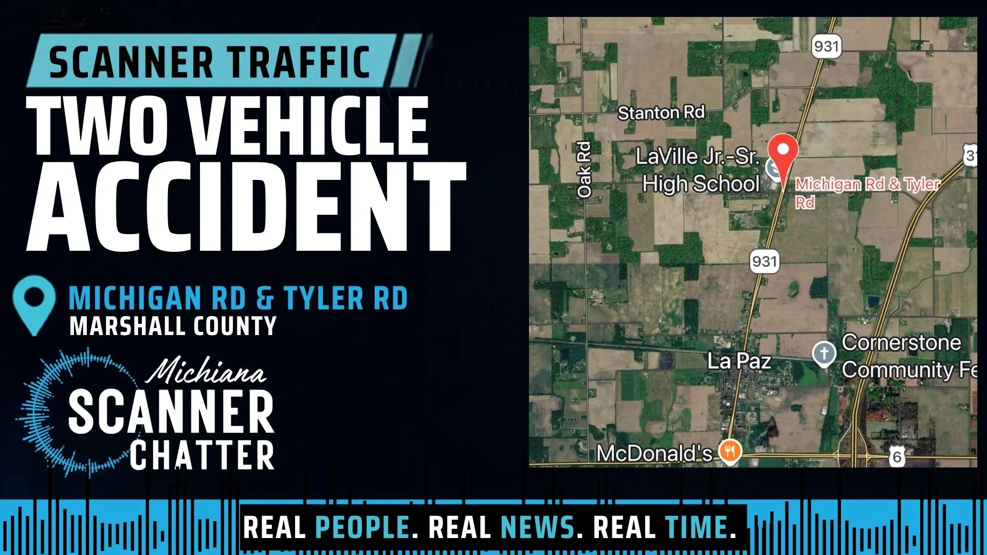 Location map for Two Vehicle Accident