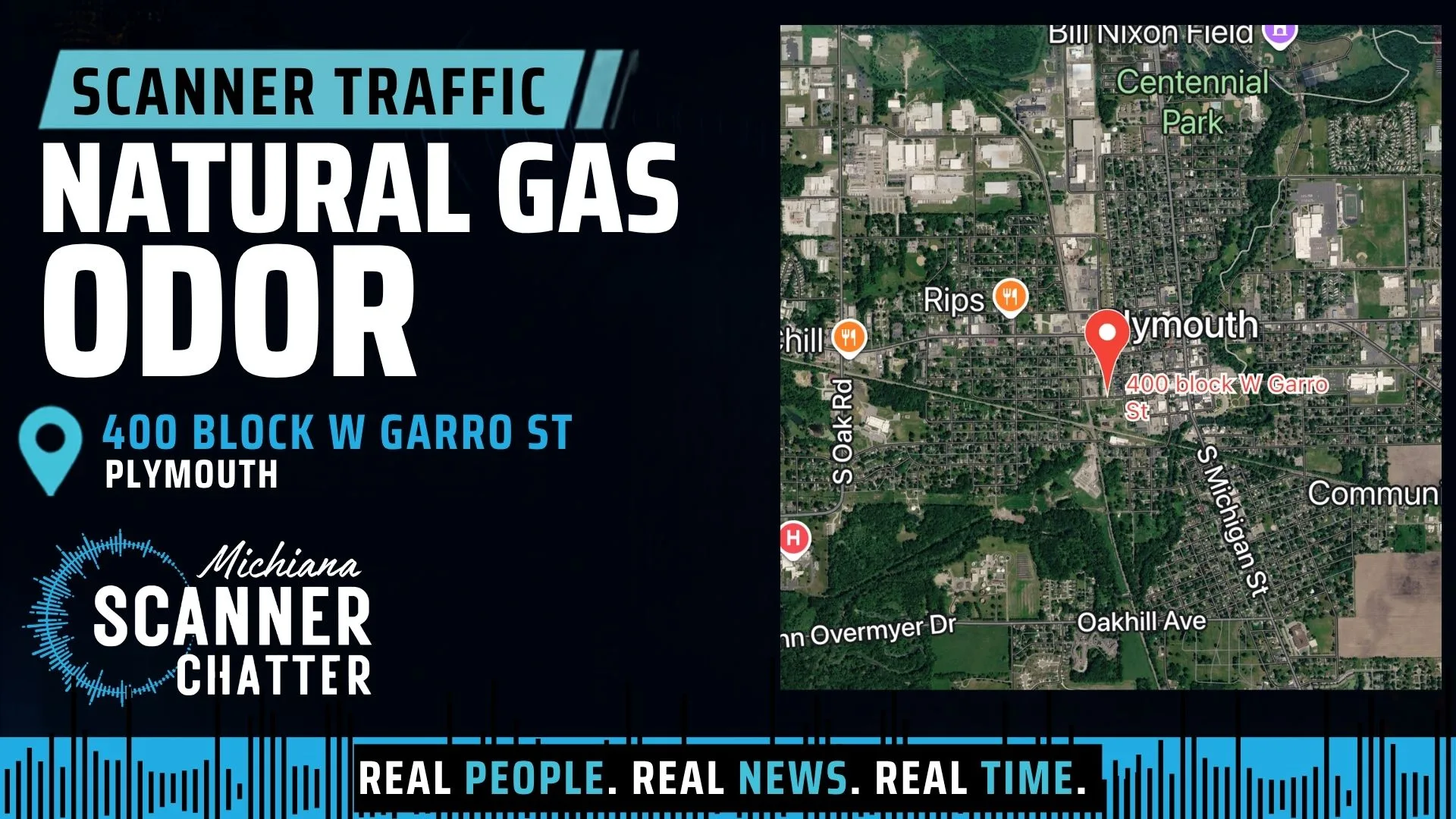 Location map for HAZMAT Investigation - Natural Gas Odor