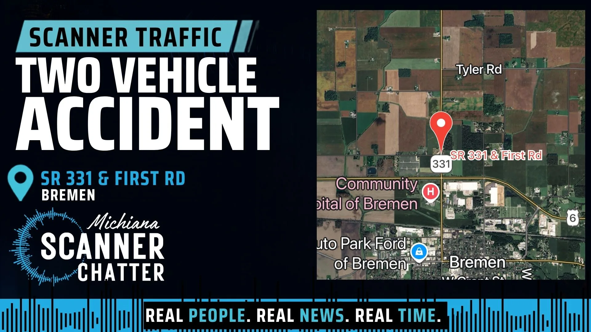 Location map for Two Vehicle Accident
