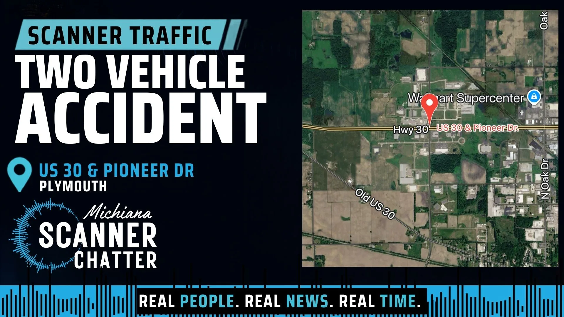 Location map for Two Vehicle Accident