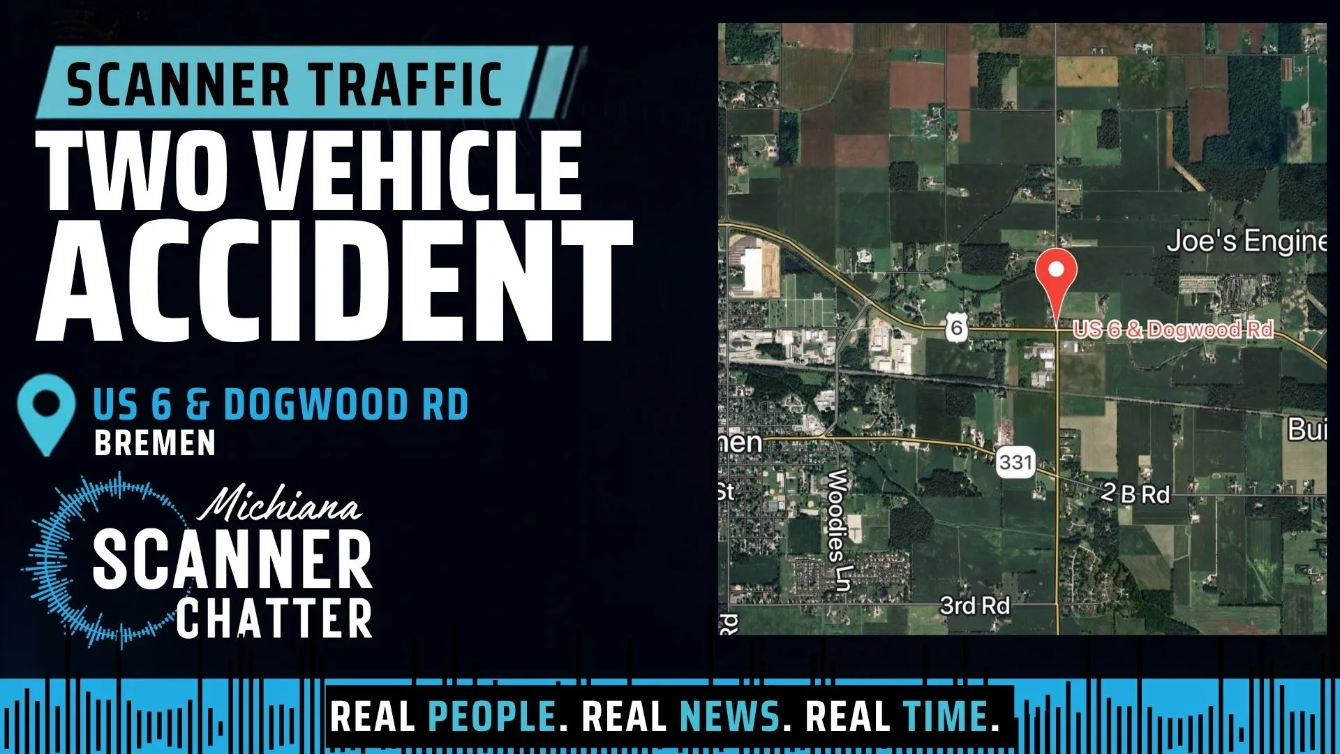Location map for Two Vehicle Accident