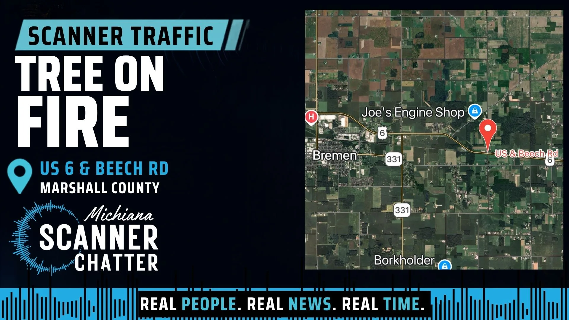 Location map for Tree on Fire