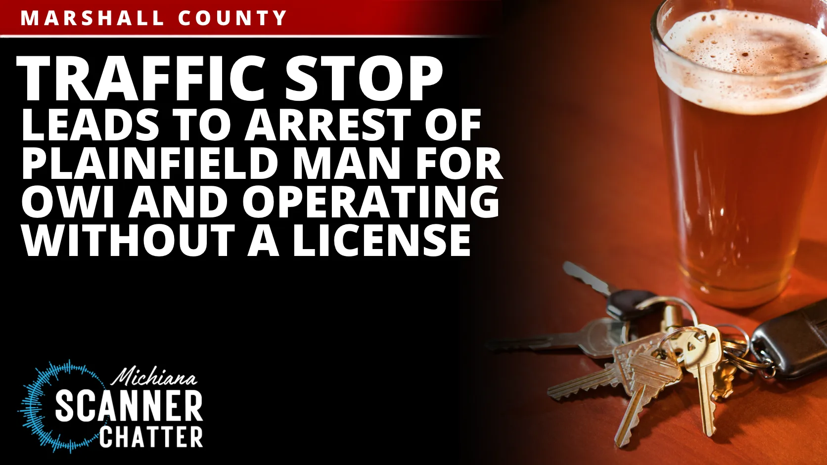 Traffic Stop Leads To Arrest Of Plainfield Man For OWI And Operating Without A License