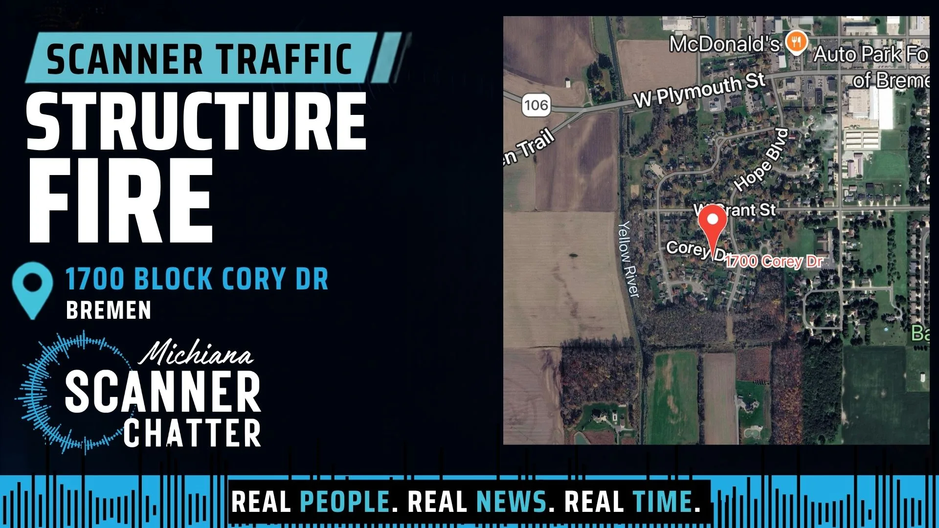 Location map for Structure Fire