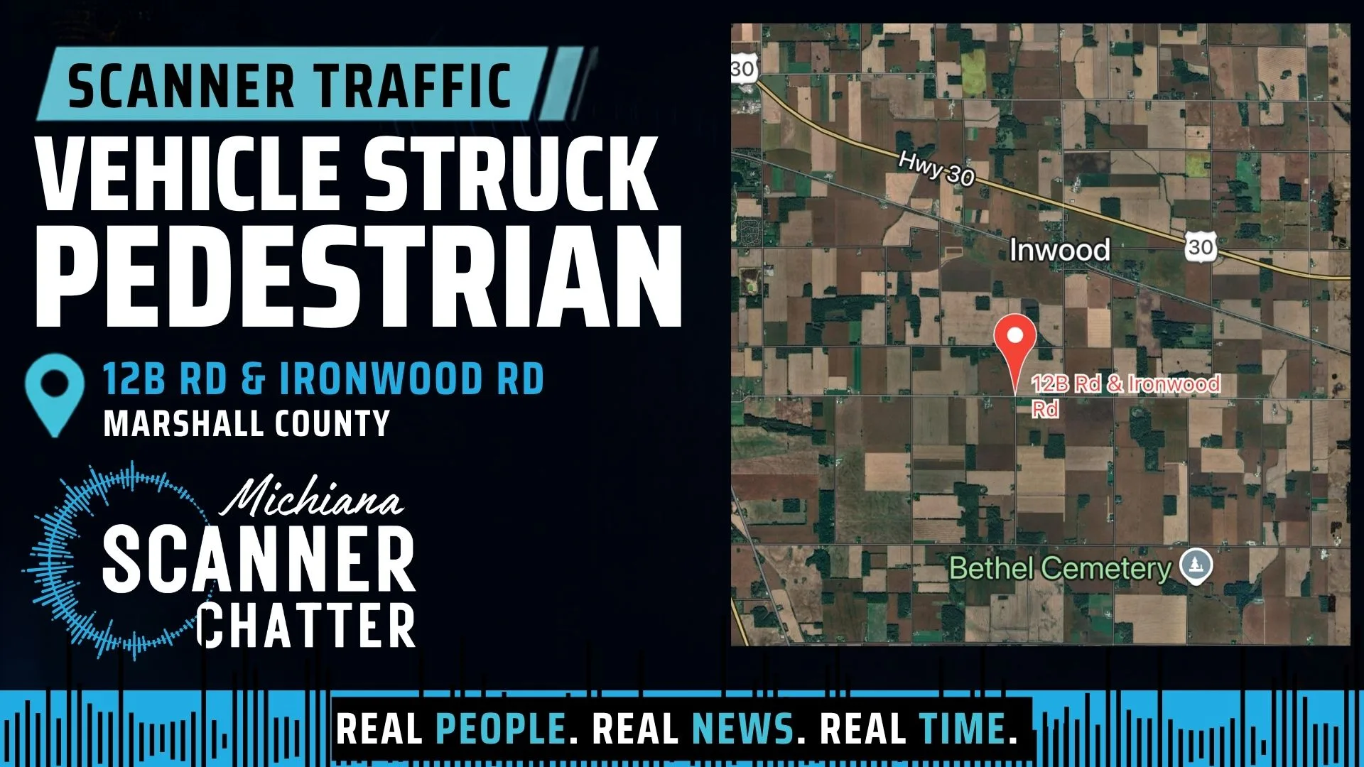 Location map for Vehicle Struck Pedestrian