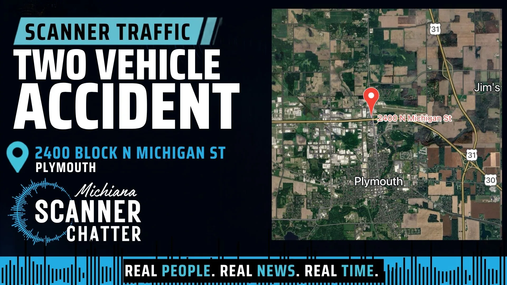 Location map for Two Vehicle Accident