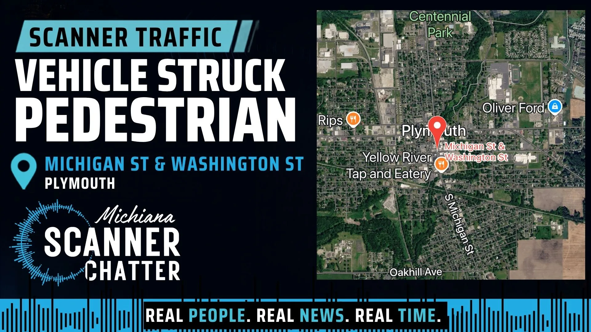 Location map for Vehicle Struck Pedestrian