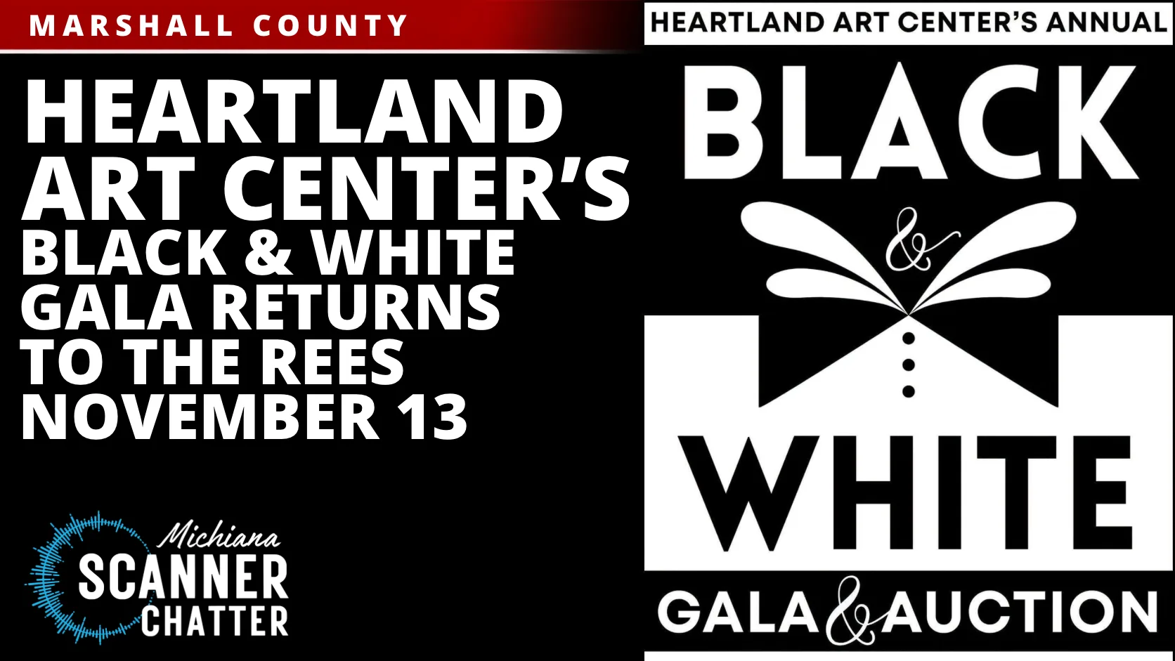 Heartland Art Center’s Black & White Gala Returns to The REES November 13
