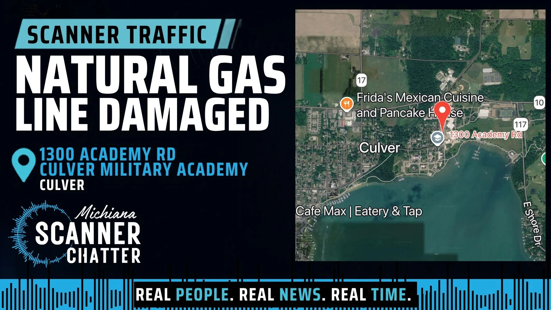 Location map for Natural Gas Line Damaged
