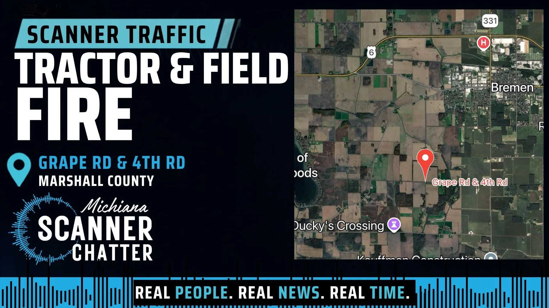 Location map for Tractor & Field Fire